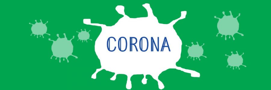 banner corona groen